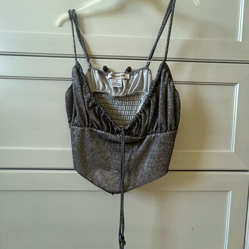 Urban Outfitters Glittery Black Crop Top